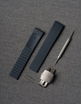 Navy FKM rubber watch strap