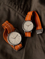 MUS-01 KHAKI P 34MM + ORANGE PARACHUTE STRAP SET