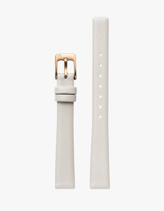 12MM OFFWHITE LEATHER STRAP (ROSE)
