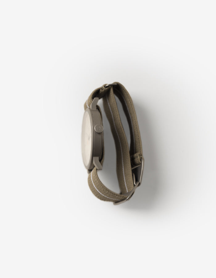 MUS-01 NATURAL 40MM + KHAKI PARACHUTE STRAP SET
